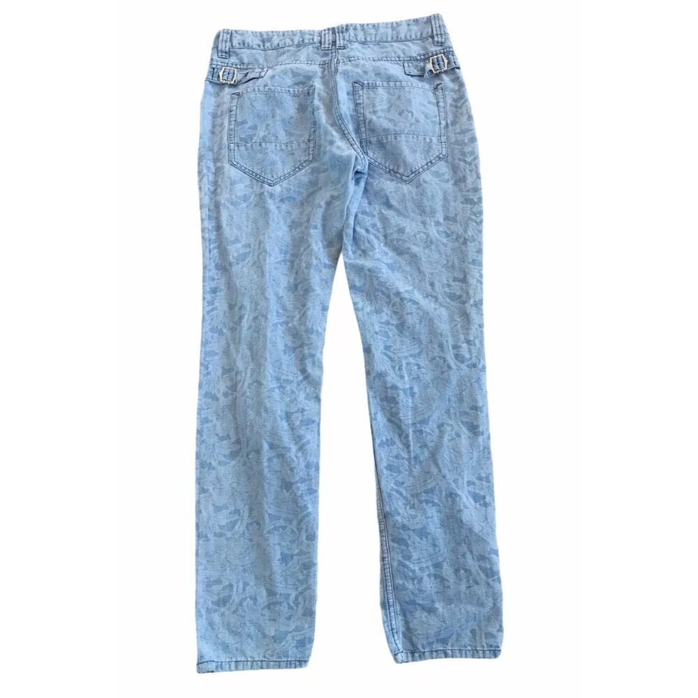 Isabel Marant Etoie Light Blue Floral Cotton Linen Jeans EUR Size 38 US 27/28 - Picture 2 of 10